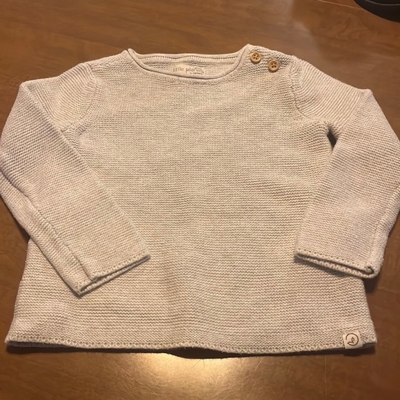 Carter's Other - Little Planet by Carter’s Organic Cotton Sweater Light Gray sz 2T casual holiday